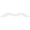 Ekena Millwork Pitch Midway Architectural Grade PVC Gable Pediment, 36"W x 10 1/2"H x 1"P (7/12) GPP036X011X100MID - alternate 4